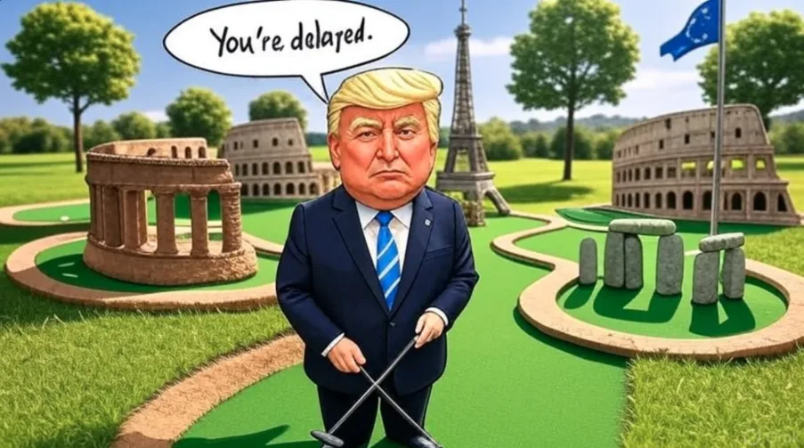 Trump Tariffs Delayed: President Trump delays tariffs on the EU, moving the 50% tariff threat from June 1 to July 9, 2025.
