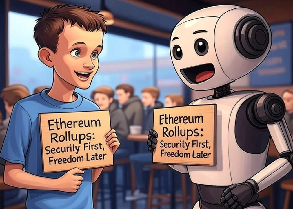 Vitalik Buterin, Ethereum’s co-founder, discussing Ethereum rollups.
